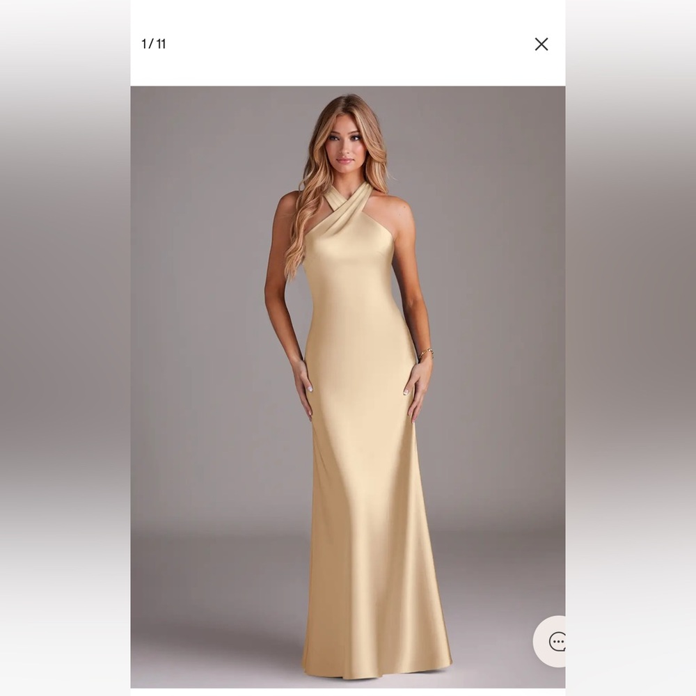 Azazie Doretta Champagne Dress